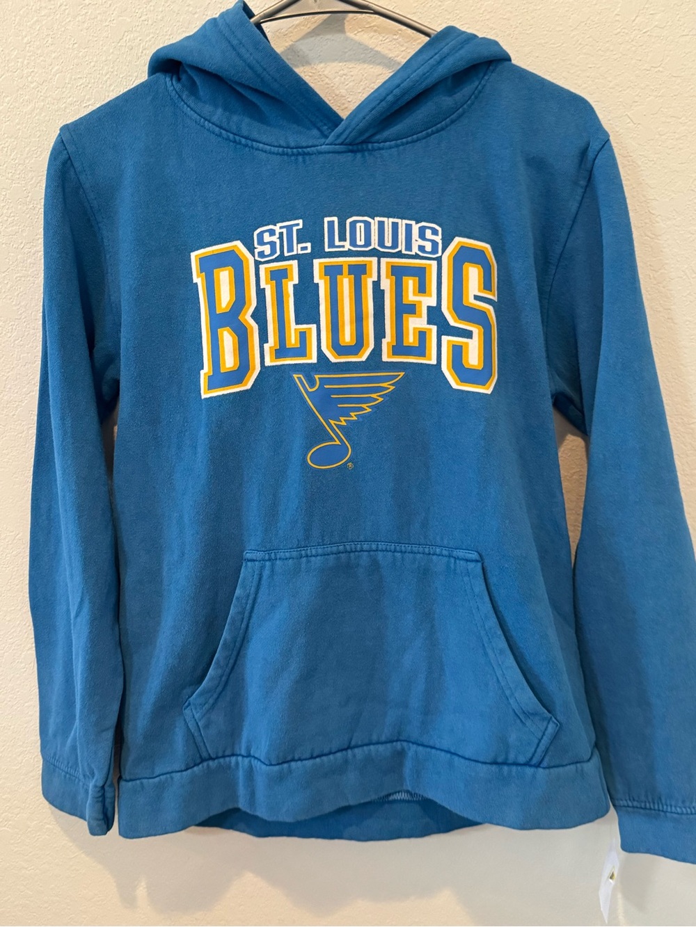 NHL St. Louis Blues Kids Blue Hoodie with Yellow Logo NWT